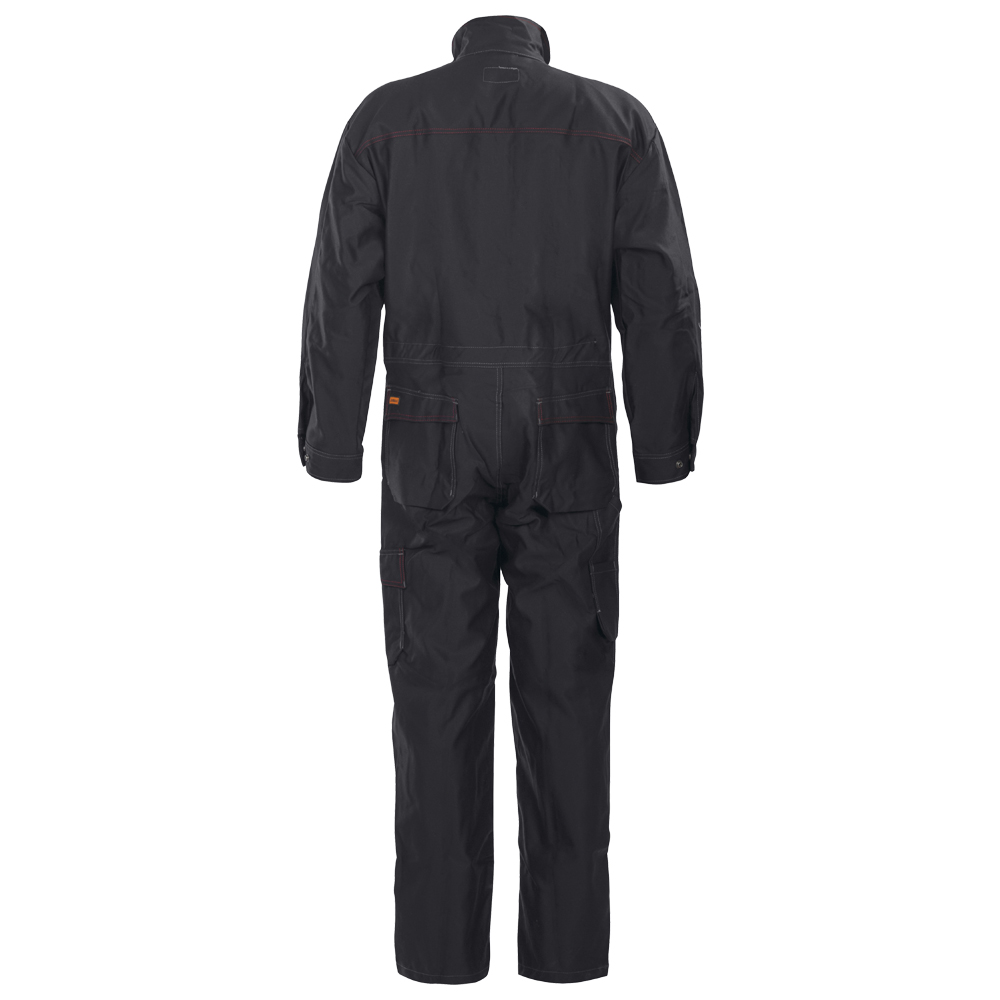 Combinaison Soudeur 100% Coton Retardateur de Flamme 350 grs Noir