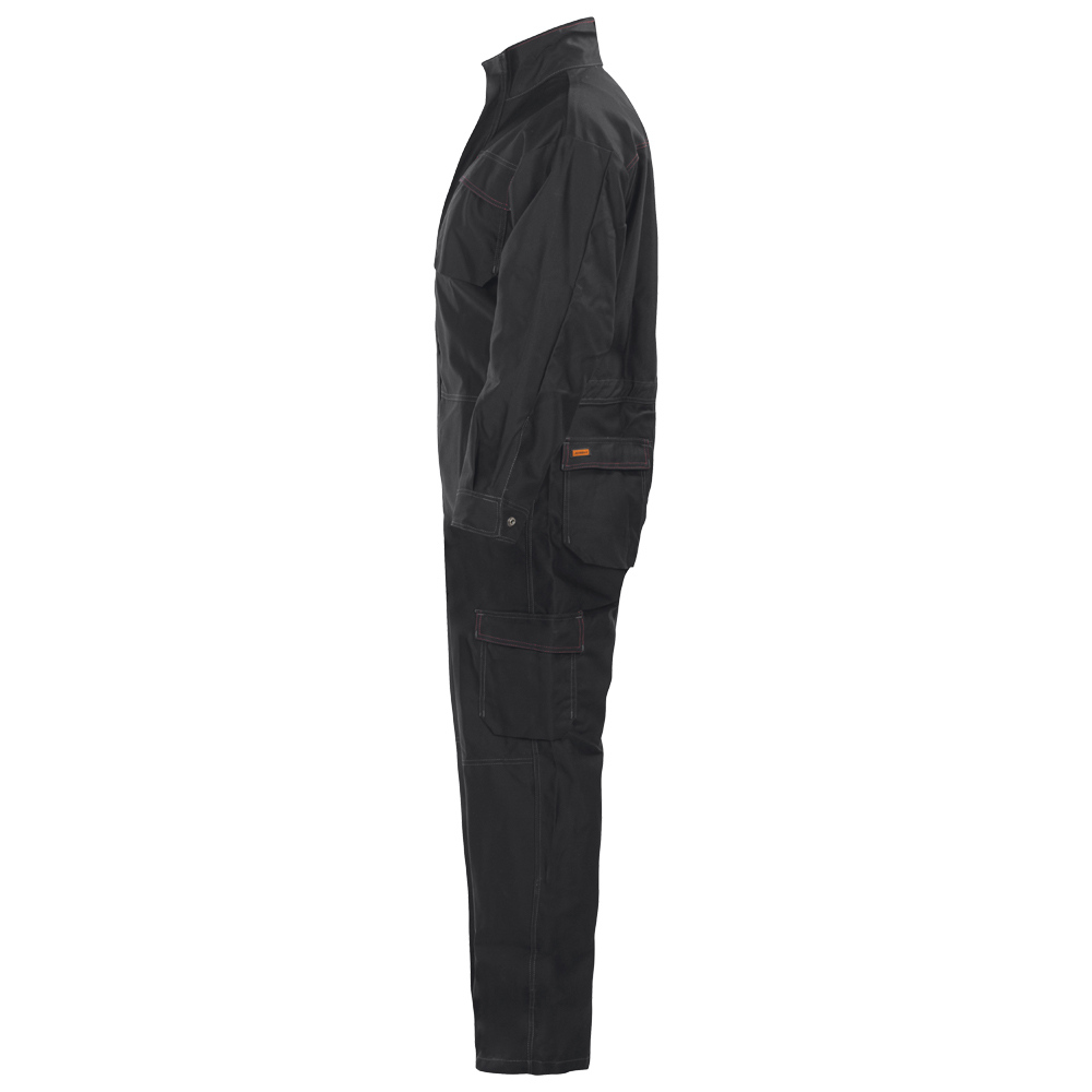 Combinaison Soudeur 100% Coton Retardateur de Flamme 350 grs Noir