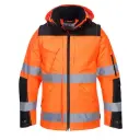 Blouson HV 3 en 1 Manches Amovibles Doublé Polaire Jaune/Marine C465