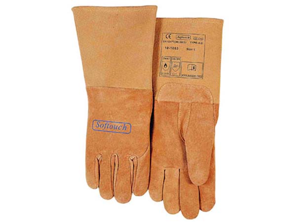 Gants Soudeur TIG cuir de porc "SOFTouch" manchette 15cm (Taille 9,5)