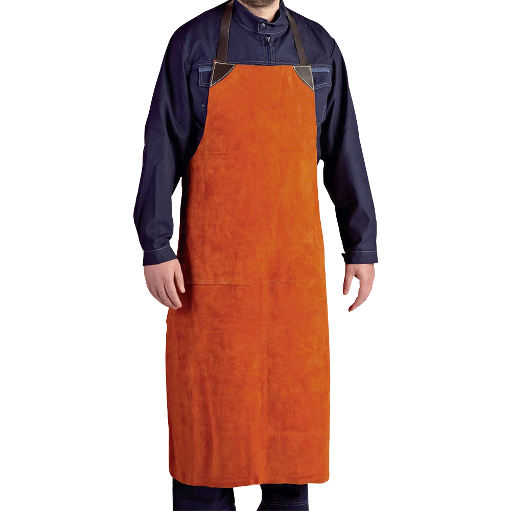 Tablier de soudeur Cuir croûte de bovin 110x70cm avec bretelles