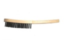 Brosse Acier 4 rangs, manche bois