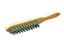 Brosse Inox 4 rangs, manche bois