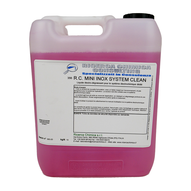 Electrolyte de dégraissage RC MINI INOX SYSTEM CLEAN (pour tampons)
