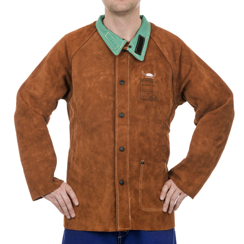 Veste de soudeur Cuir tout croûte de bovin avec dos en proban